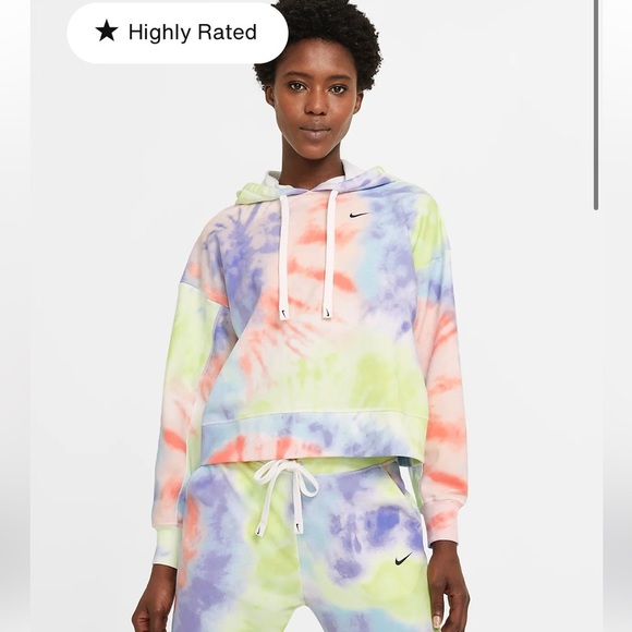 Nike Tops - Nike Dri-FIT Get Fit Tie Dye Pullover Training Hoodie women’s size Large
